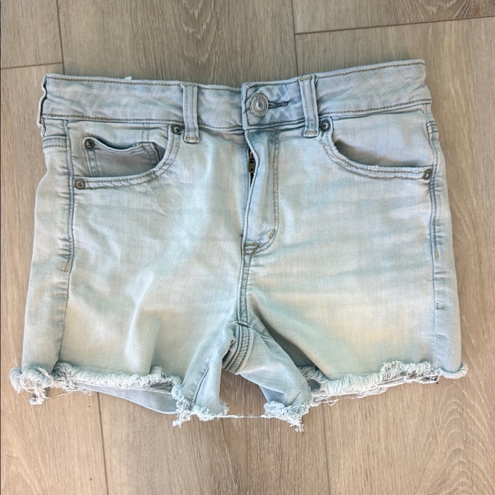 American Eagle Outfitters Blue Jean Shorts Distressed Cut-Off